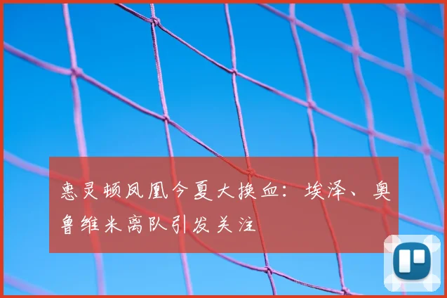 惠灵顿凤凰今夏大换血：埃泽、奥鲁维米离队引发关注